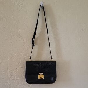 Bally Leather And Patent Shoulder Bag